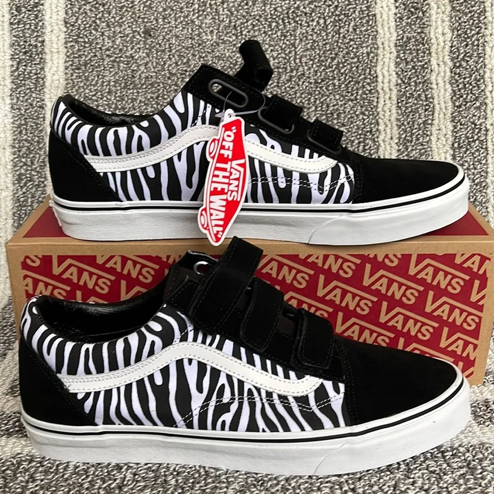 Vans Old Skool V Suede/Canvas Black/Zebra WMNS - Picture 2 of 16